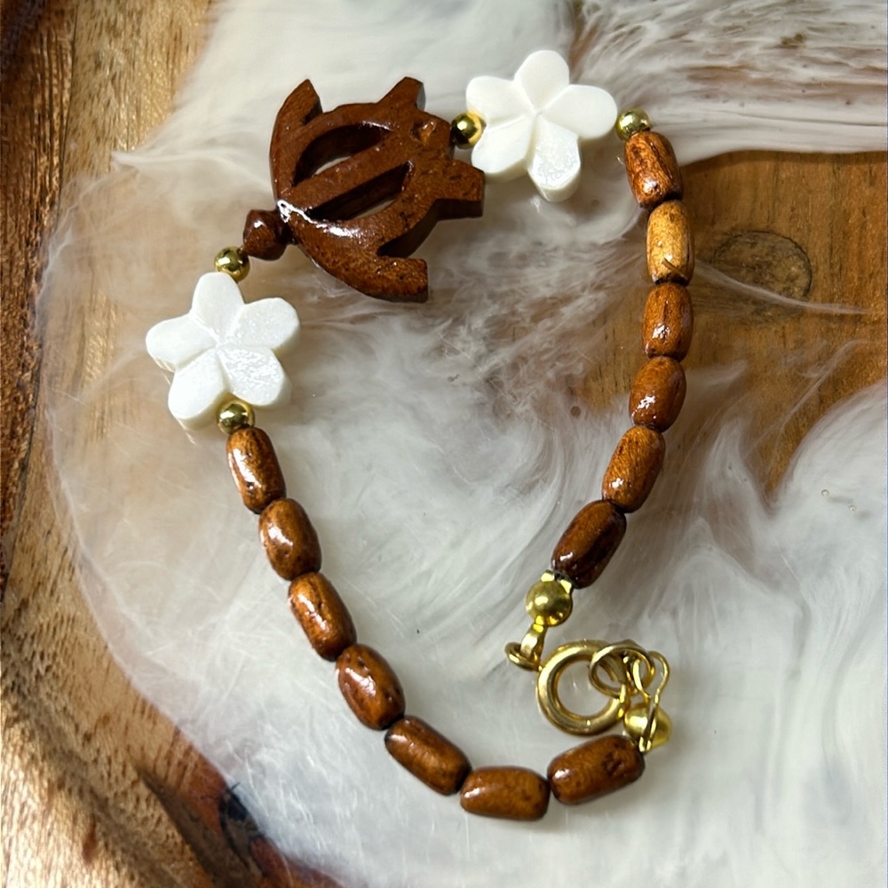 🖤Hawaii Koa wood Turtle bracelet - Picture 7 of 10